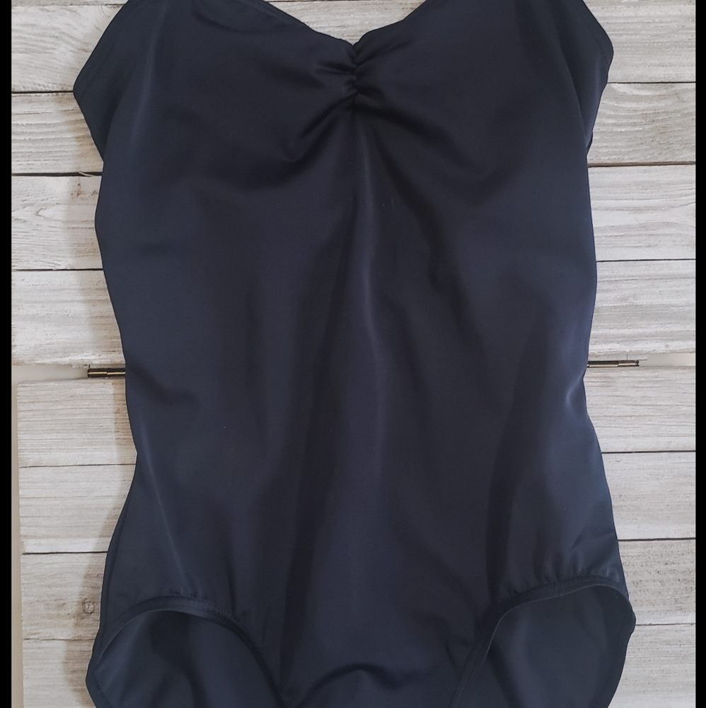 Balera Black trellis back ballet leotard size adult small